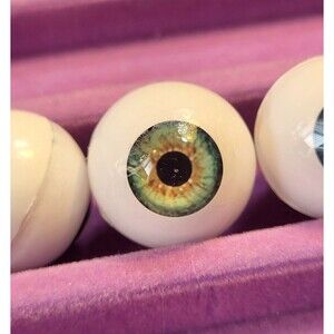 Lot 4  - 24mm Human Eyes Production Prop Gore Decor Blue Green Brown No Damages